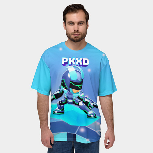 Мужская футболка оверсайз Холодный новогодний PK XD / 3D-принт – фото 3