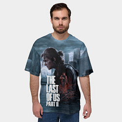 Футболка оверсайз мужская Элли и Эбби tlou part 2 remake, цвет: 3D-принт — фото 2