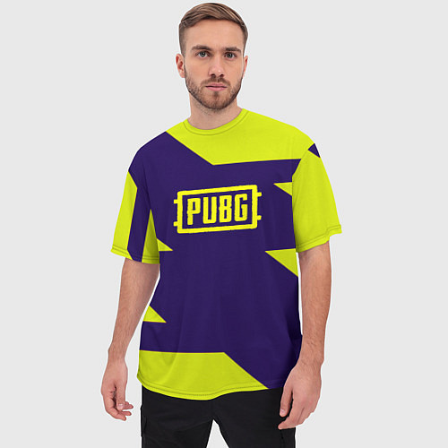Мужская футболка оверсайз PUBG geomatry cybersport / 3D-принт – фото 3
