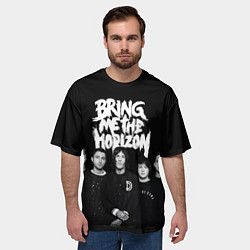 Футболка оверсайз мужская Bring me the horizon - group, цвет: 3D-принт — фото 2
