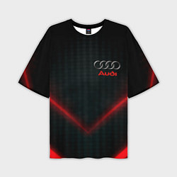 Футболка оверсайз мужская Audi stripes neon, цвет: 3D-принт