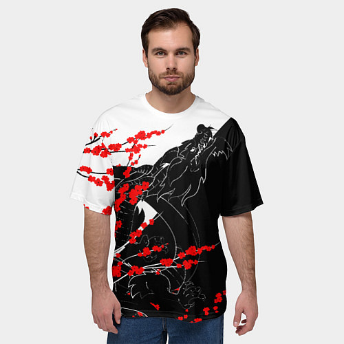 Мужская футболка оверсайз Tokyo Dragon / 3D-принт – фото 3