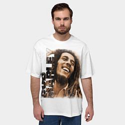 Футболка оверсайз мужская Музыкант Боб Марли арт, цвет: 3D-принт — фото 2