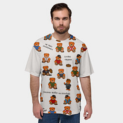 Футболка оверсайз мужская Мишки-пацаны из СССР, цвет: 3D-принт — фото 2