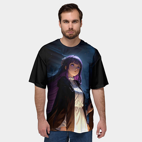 Мужская футболка оверсайз Ферн темной ночью / 3D-принт – фото 3