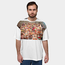 Футболка оверсайз мужская Новогодние приколы, цвет: 3D-принт — фото 2