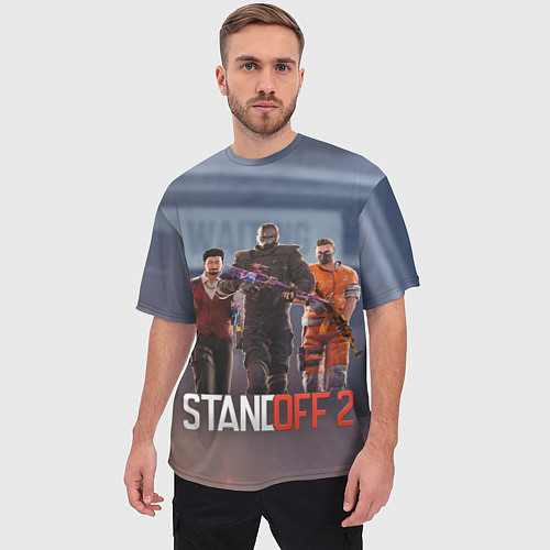 Мужская футболка оверсайз Standoff 2 - weapon / 3D-принт – фото 3