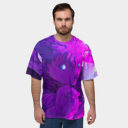 Футболка оверсайз мужская Годжо произносит заклинание, цвет: 3D-принт — фото 2