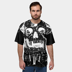 Футболка оверсайз мужская Череп черного клевера, цвет: 3D-принт — фото 2