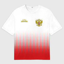 Футболка оверсайз мужская Сборная России с точками, цвет: 3D-принт