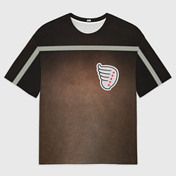 Футболка оверсайз мужская Куртка Турбо из Слово пацана с кленовым листом, цвет: 3D-принт