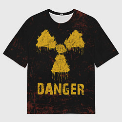 Футболка оверсайз мужская Опасный человек радиация, цвет: 3D-принт
