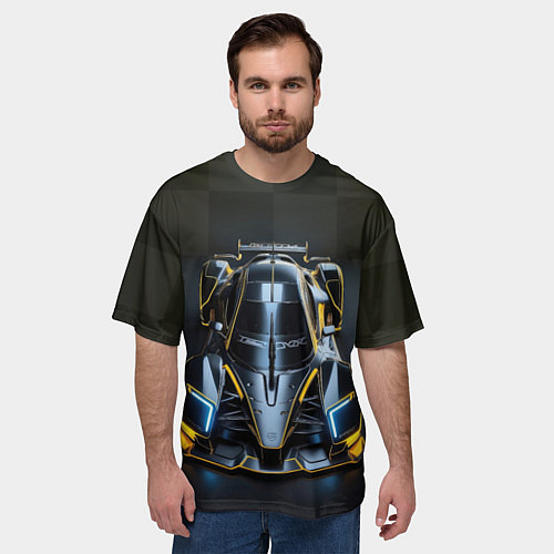 Мужская футболка оверсайз Спорткар Наскар / 3D-принт – фото 3