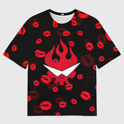 Футболка оверсайз мужская Гуррен-Лаганн love pattern, цвет: 3D-принт