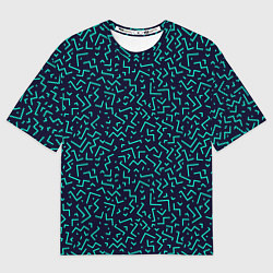 Мужская футболка оверсайз Neon stripes