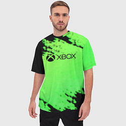 Футболка оверсайз мужская Xbox game pass краски, цвет: 3D-принт — фото 2