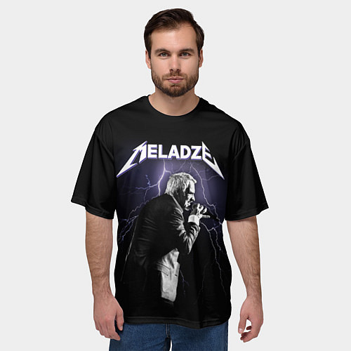 Мужская футболка оверсайз Meladze - Metallica / 3D-принт – фото 3