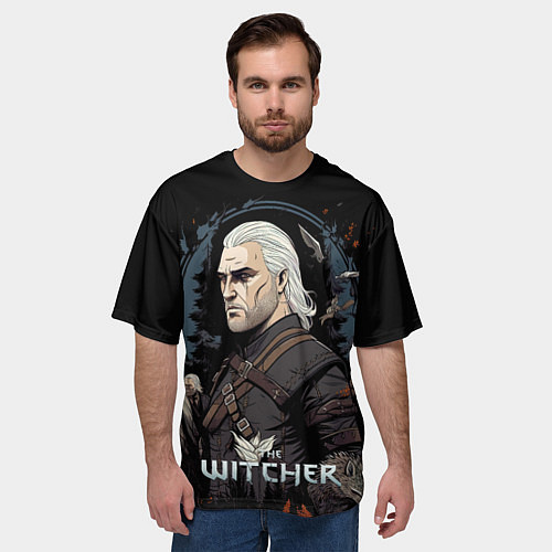 Мужская футболка оверсайз Ведьмак иллюстрация / 3D-принт – фото 3