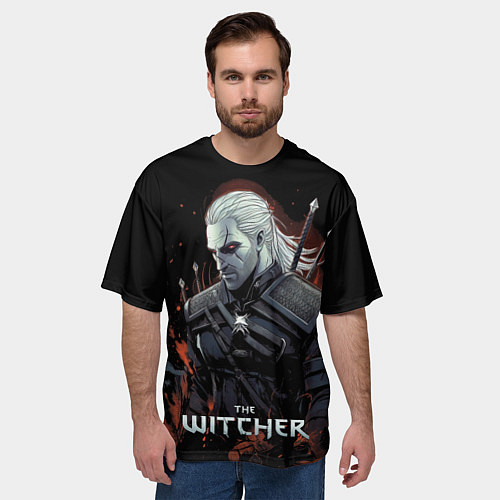Мужская футболка оверсайз Ведьмак Геральт из Ривии / 3D-принт – фото 3
