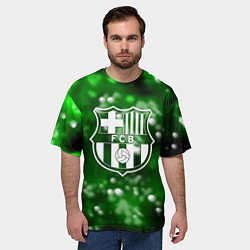 Футболка оверсайз мужская Barcelona боке текстура поле, цвет: 3D-принт — фото 2