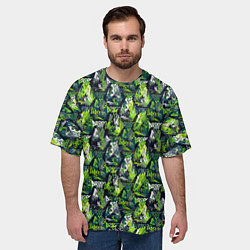 Футболка оверсайз мужская Scribbled inscriptions, цвет: 3D-принт — фото 2