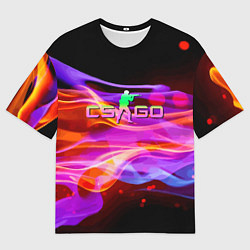 Футболка оверсайз мужская Counter Strike - neon glow, цвет: 3D-принт