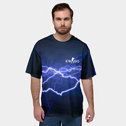 Футболка оверсайз мужская Counter Strike - lightning, цвет: 3D-принт — фото 2