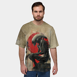 Футболка оверсайз мужская Притомившейся ксеноморф, цвет: 3D-принт — фото 2
