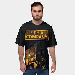 Футболка оверсайз мужская Lethal Company, цвет: 3D-принт — фото 2