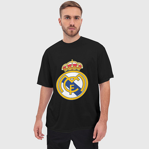 Мужская футболка оверсайз Real madrid fc club / 3D-принт – фото 3