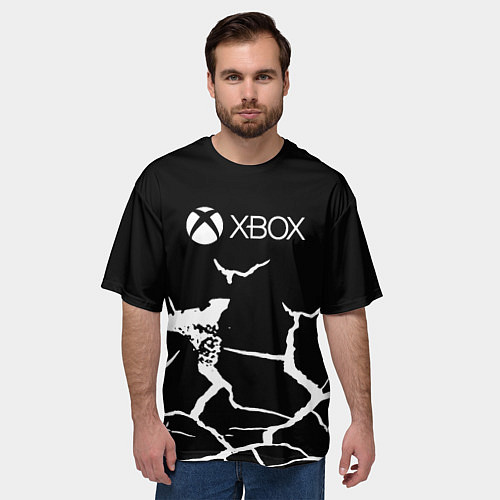 Мужская футболка оверсайз Xbox game текстура рельеф / 3D-принт – фото 3