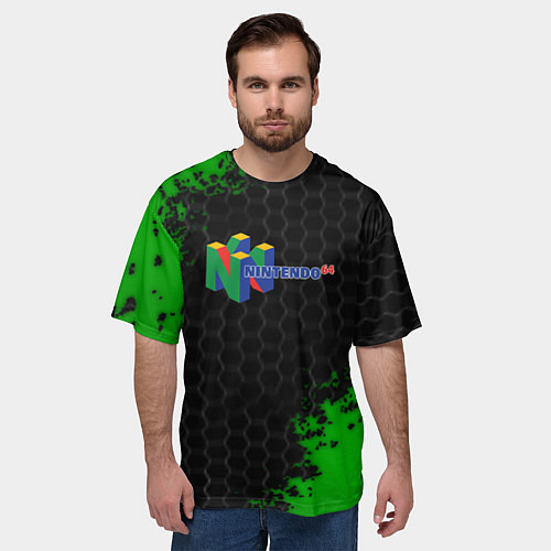 Мужская футболка оверсайз Nintendo 64 броня / 3D-принт – фото 3