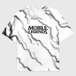 Футболка оверсайз мужская Mobile legends молнии, цвет: 3D-принт