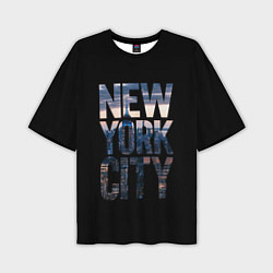 Футболка оверсайз мужская New York City - USA, цвет: 3D-принт