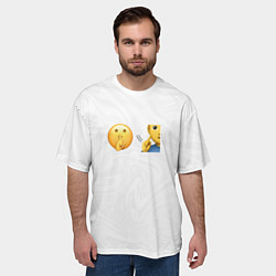 Футболка оверсайз мужская Мьюнинг эмодзи, цвет: 3D-принт — фото 2