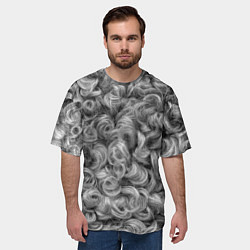 Футболка оверсайз мужская Кудрявая шерсть баранов, цвет: 3D-принт — фото 2