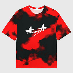 Футболка оверсайз мужская Алиса краски абстракция, цвет: 3D-принт