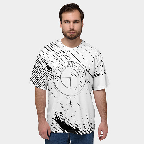 Мужская футболка оверсайз BMW краски / 3D-принт – фото 3