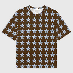 Футболка оверсайз мужская Звезды героям и защитникам, цвет: 3D-принт
