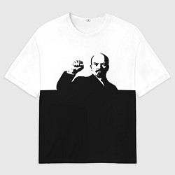 Футболка оверсайз мужская Силуэт Владимира Ильича Ленина, цвет: 3D-принт