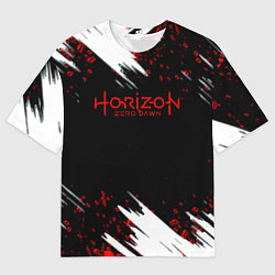 Футболка оверсайз мужская Horizon zero dawn краски, цвет: 3D-принт