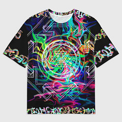 Мужская футболка оверсайз Шри янтра