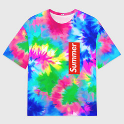 Футболка оверсайз мужская Color abstraction - summer, цвет: 3D-принт