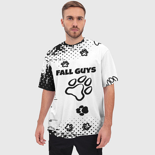 Мужская футболка оверсайз Fall Guys game / 3D-принт – фото 3