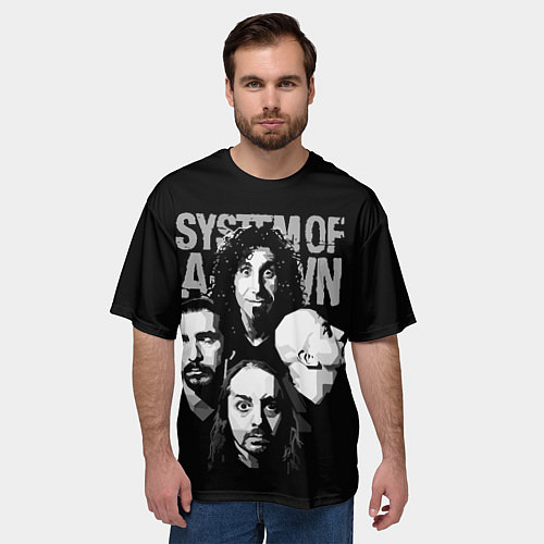 Мужская футболка оверсайз Система краха / 3D-принт – фото 3