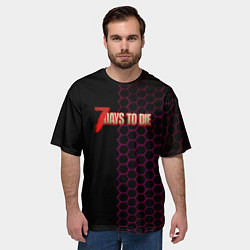 Футболка оверсайз мужская 7 days to die зомби шутер, цвет: 3D-принт — фото 2