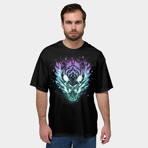 Мужская футболка оверсайз Астральный зверь / 3D-принт – фото 3