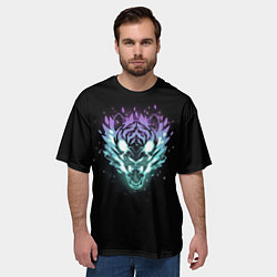 Футболка оверсайз мужская Астральный зверь, цвет: 3D-принт — фото 2