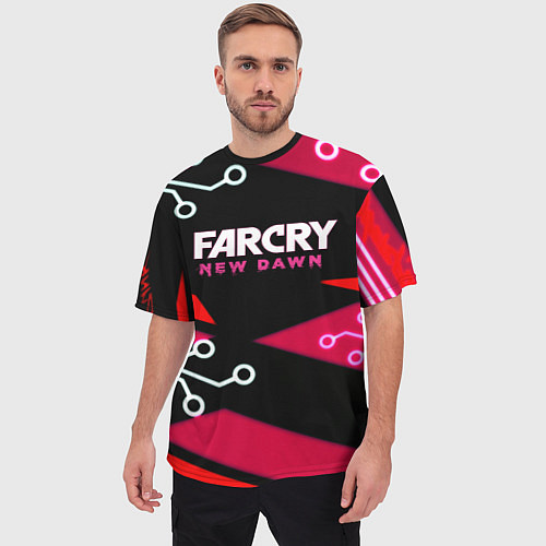 Мужская футболка оверсайз Farcry new dawn / 3D-принт – фото 3