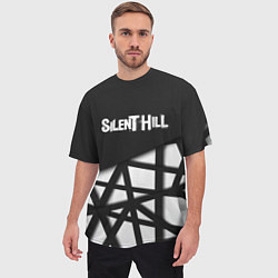 Футболка оверсайз мужская Silent Hill геометрия, цвет: 3D-принт — фото 2